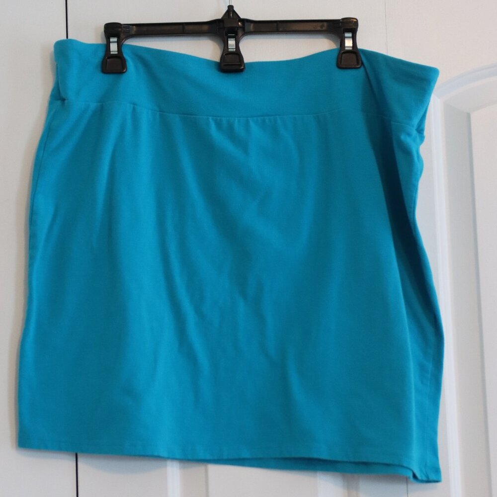 Cato Beautiful Blue Cotton/Spandex Skirt Size XL Summer Casual